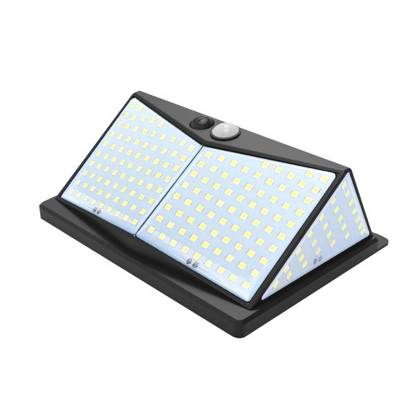 212 conduziu a lâmpada de parede solar 1.8w exterior do jardim da luz do sensor de movimento