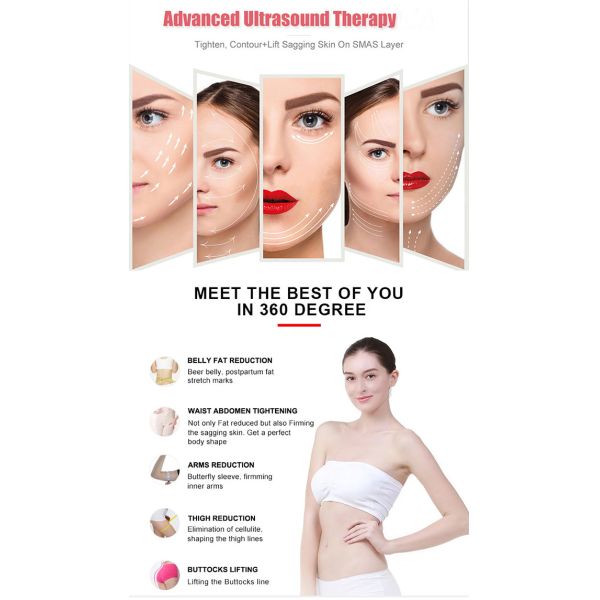 2 IN 1 hifu machine 7d face and body face lifting hifu lipo slimming machine