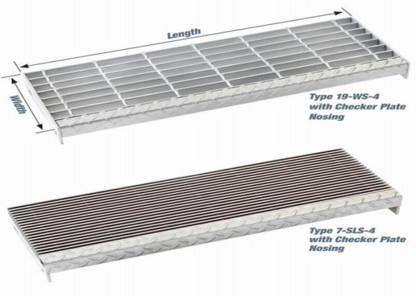 Slip Resistant Galvanized Steel Stair Treads Outdoor Ladder Q235 Steel
