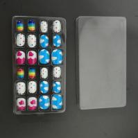 Customized logo plastic transparent 20 grid nail plastic blister tray with cover