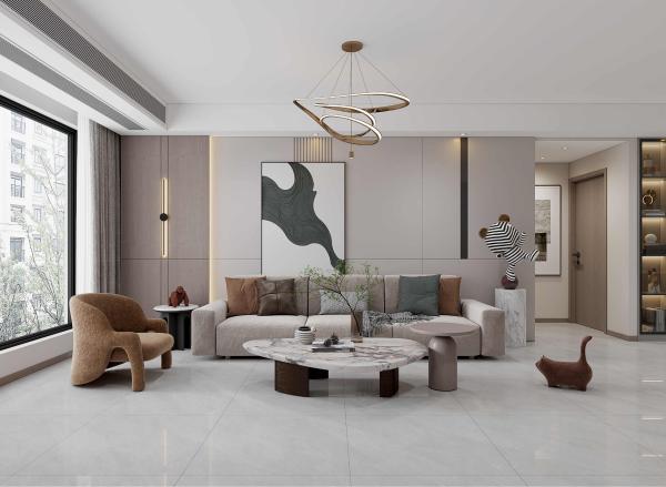 800x800mm Gray Polished Glazed Porcelain Tiles AAA Grade