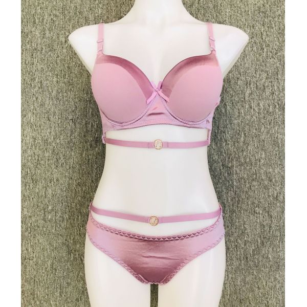 Rhinestone Underwire Bra Set Ice Silk Comfort Summer Large Size 38-44C Women Bra Set High Quality Wholesale Set Lingerie Women
