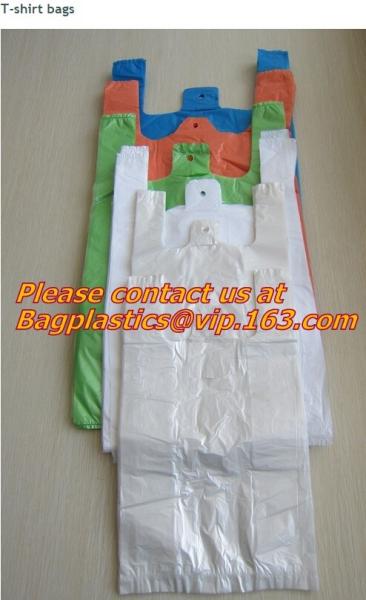 Wholesale Factory Compostable Biodegradable Plastic T-Shirt Bags,Biodegradable Compostable T Shirt Garbage Bags On Roll