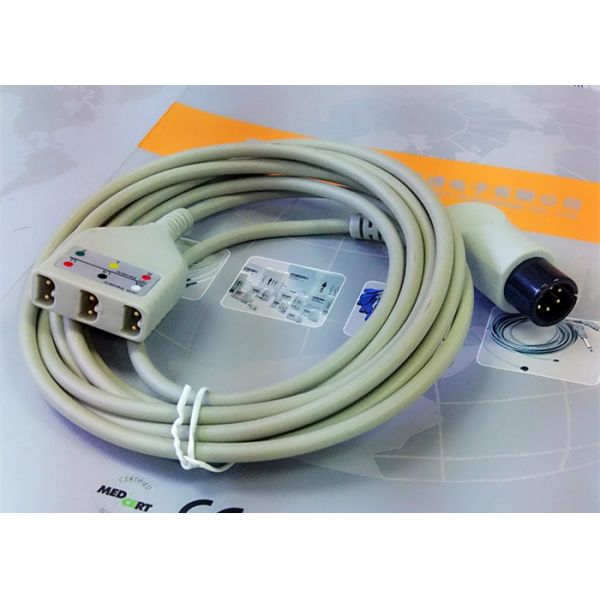 Hospital Ecg Lead Wires , Electrode Lead Wires For Medical Examination
