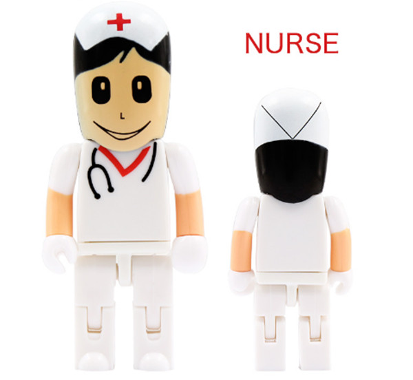 Белый УСБ характера управляет диском мультфильма у доктора Пендриве, ручкой 8гб памяти медсестры 16гб милой