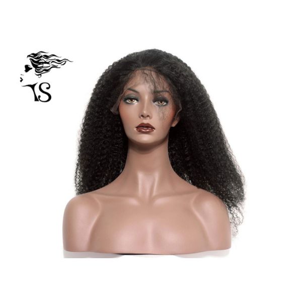 Heavy Density Curly Long Lace Front Wigs Human Hair , Real Hair Lace Front Wigs