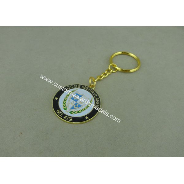 Mini Promotional Keychain for School , Customized Antique Silver Baseball Key Rings