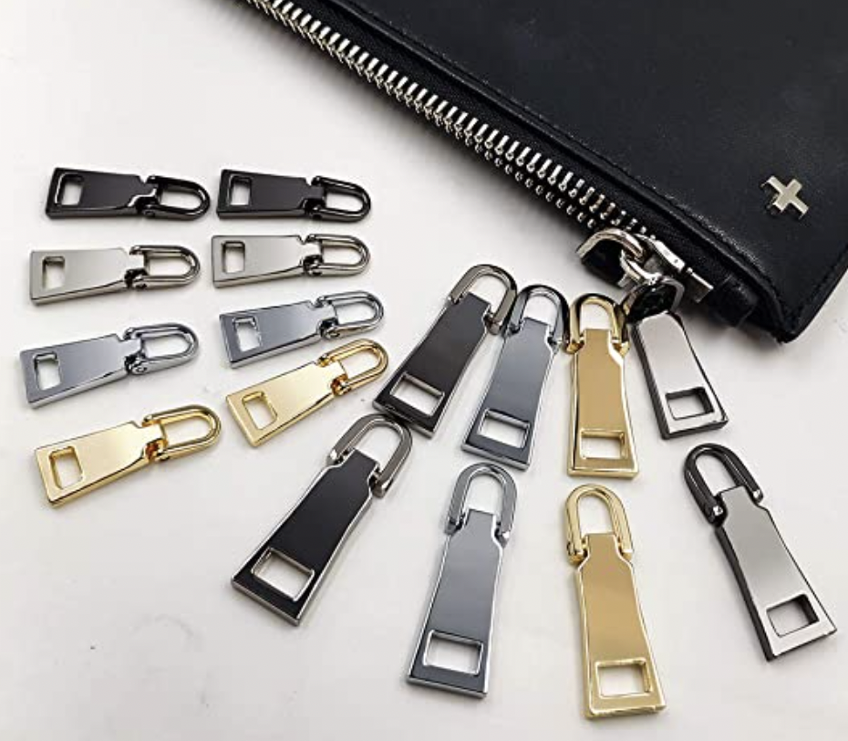 Los resbaladores de la cremallera metálica de las fundas de almohada de las holguras niquelan de cobre amarillo