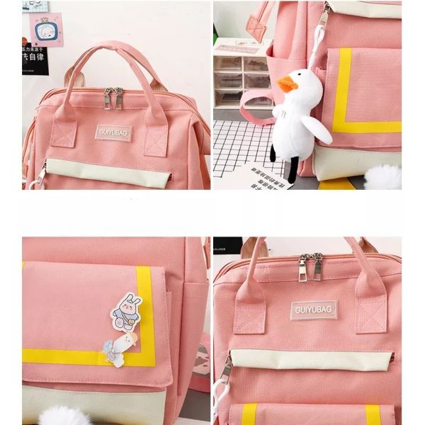 0.65 Inch Handbags Backpack Sets  Outdoor Travelling 4 Piece Backpack Set Ladies