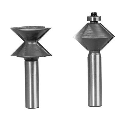 os bocados de corte do router da borda de borda do diâmetro 2pc de 38mm ajustaram 90 o diâmetro da pata do grau 8mm-12mm