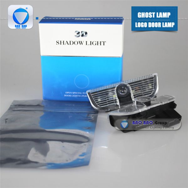 SKODA--BB0405 Top Quality 2014 Newest LED LOGO LAMP Ghost Lamp