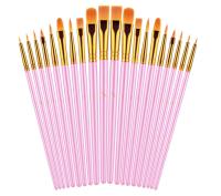 Un ensemble de pinceaux pour peinture rose, un ensemble de pinceaux pour peinture à l' huile acrylique.