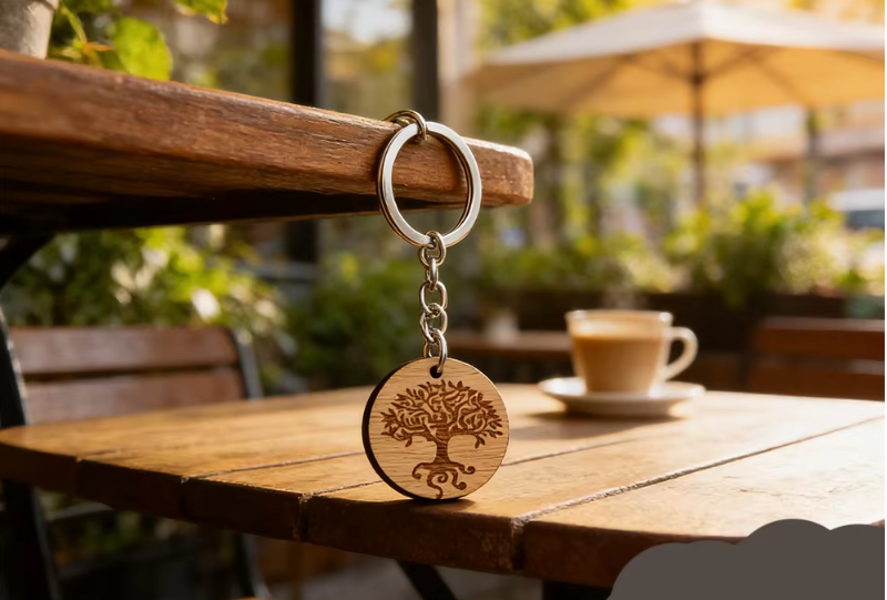 Custom RFID Wooden NFC Tag Lables Bamboo Programmable Social Media Writable Plates For Gift