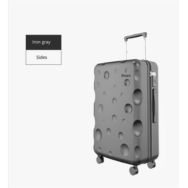 Maleta rígida de PC con diseño de puntos bonitos estilo esponja con asa suave, ruedas giratorias, apertura frontal y cerradura TSA de 24 pulgadas