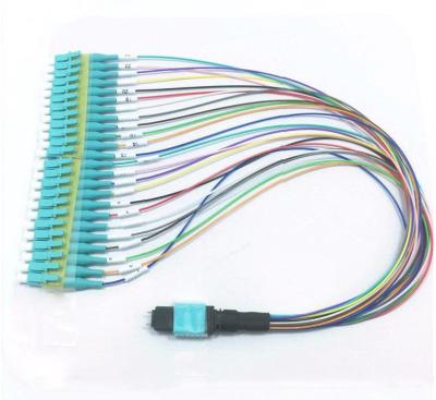 24 sortances Mpo à 24 cordes de correction optiques de LC, optique de noyaux de fibre de corde de correction de Mpo