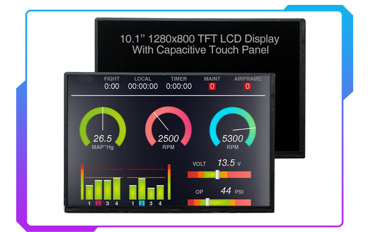 LVDS 1280x800 IPS LCD 10.1 Inch TFT IPS Display Panel 3.3V Customized