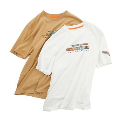 100% de algodão de pescoço simples camiseta anti-rugas + tamanho personalizado