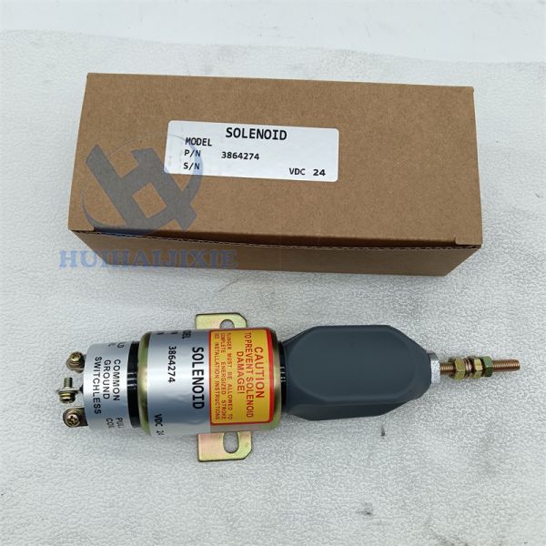 Stop Solenoid 3864274 386-4274 Fuel Shut Off Solenoid For Caterpillar E320 320B 24V