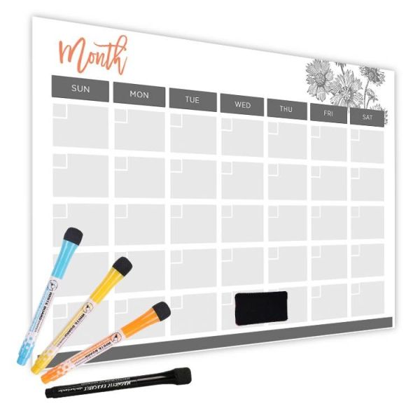 Fridge Magnetic Calendar Planner Family Monthly Planner Whiteboard
