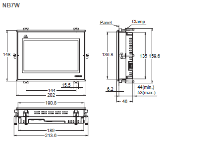 Взаимодействующий экран касания Omron HMI держатель NB7W-TW01B стены 7 дюймов