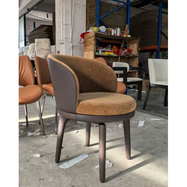 CUSTOM Dining Room Furniture Elegant Velvet Upholstered Leather Swivel Comfortable Modern Nordic Luxury Dining Chair