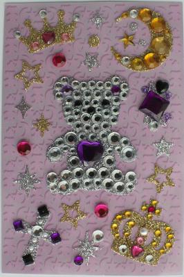 Etiquetas elegantes de Bling das recordações que Shinning o brilho para o OEM dos espelhos