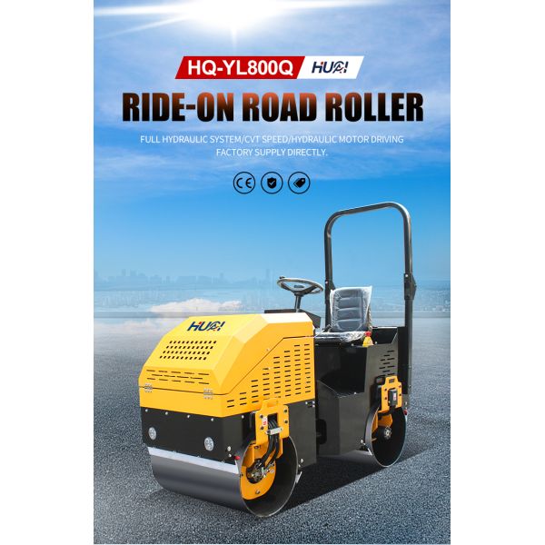 Machine routière 2000 kg 3000 kg 2 tonnes 3 tonnes rouleau routier articulé mécanique à double tambour