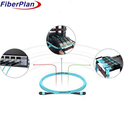 Mtp Mpo Fiber Cable PVC LSZH OM3 MPO MTP Fiber Optic Loopback With Low Insertion Loss Om3 Fiber Cable