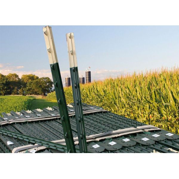 Heavy Duty Metal T Post / Green Fence Post Low Carbon Steel Material