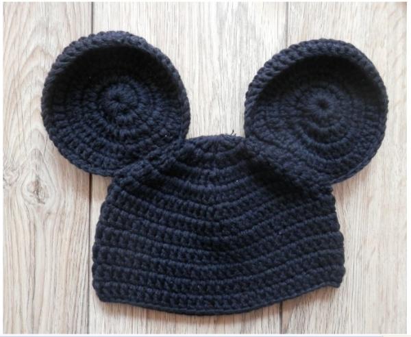 yellow black cartoon mickey mouse hat cap cotton  handmade Photography Prop Animal  cap