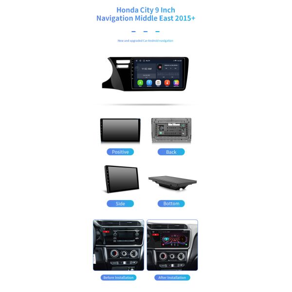 4-Core для города Ближнего Востока 2015+ Hd Honda Astern отображают навигация автомобиля Bluetooth
