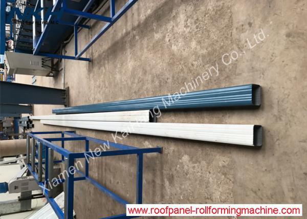 Rainspout / Downpipe Roll Forming Machine Trim Flashing Roofing Panel Making Machine