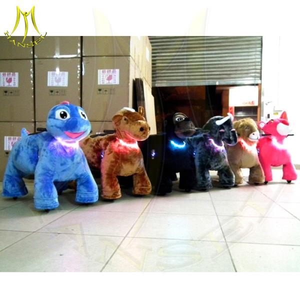 Hansel pay attention to details kids riding train amusement park moving outdoor motorized plush riding animals