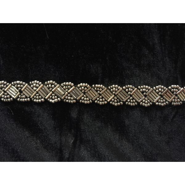 Beaded trim by hand, beading tape for fashion clothing