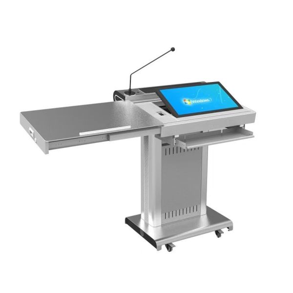 Intel i5 6th Smart Digital Podium Lectern with 23.6inch Display and 350nits Brightness for Classroom