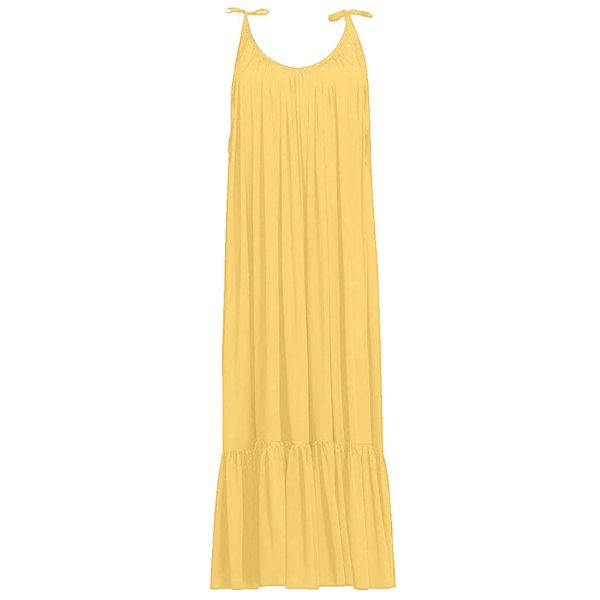 Solid Color 155cm Women's Beachwear Dresses , Sling Backless Casual Beach Maxi Dresses