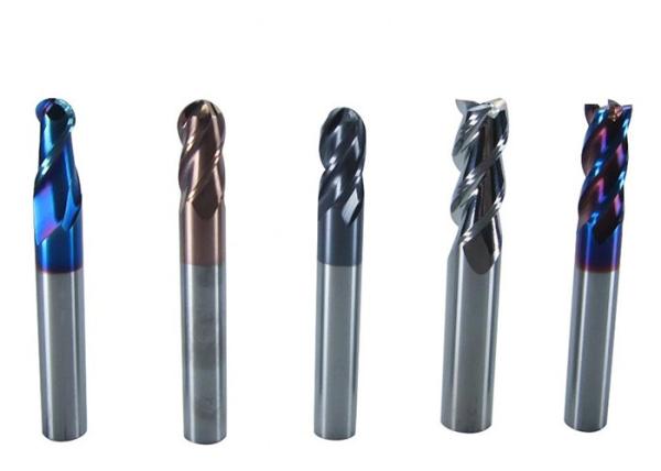Metric Inch Tungsten Carbide End Mill For HRC 65 Steel Processing Heat Resistant