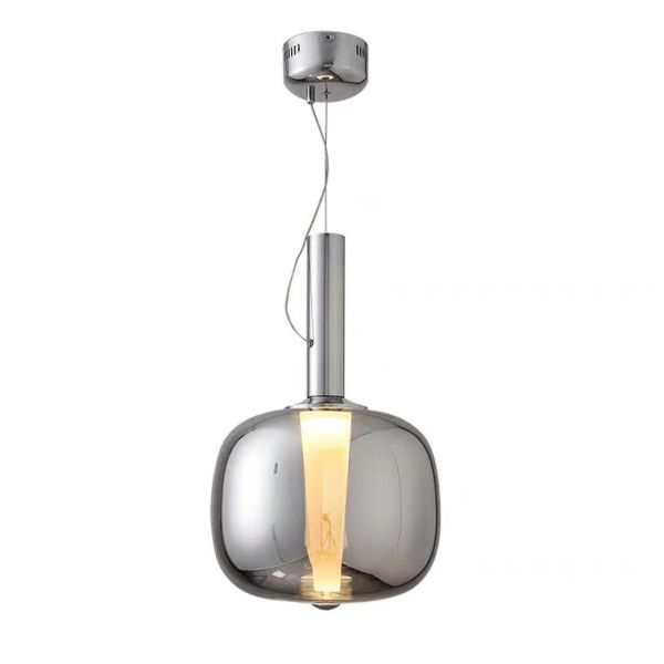 lampara rose golden shinny golden chrome sliver decorative glass pendant light for restaurant