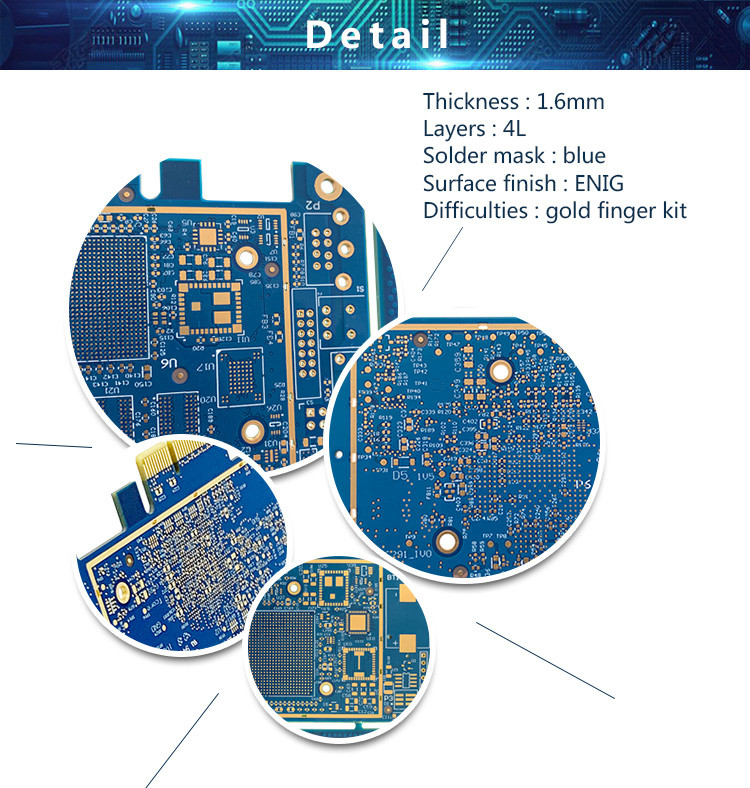 Контактное сопротивление Edge Board Сопротивление контакта PCB Immersion Gold Technology RoHS