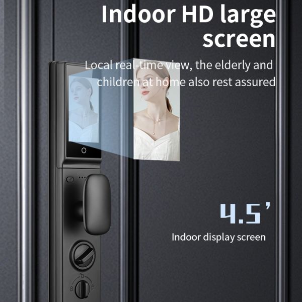 3D Face Recognition Smart Door Lock with Tuya Active Video Calling and 7.4V 5000mAh Lithium-ion Battery