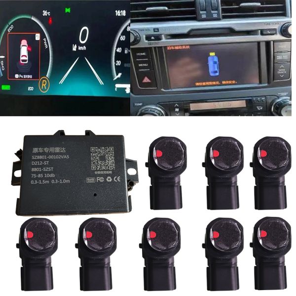 Plug And Play Original Dashbard Front Rear Parking Sensors System For Toyota Prado LC150 LC250