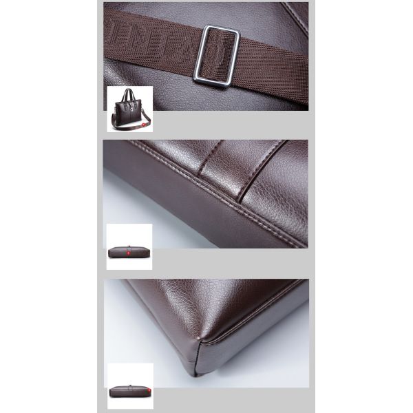 2017 Men Casual Briefcase Business Shoulder Bag Leather Messenger Bags Computer Laptop Handbag Bag Men's Travel Bags