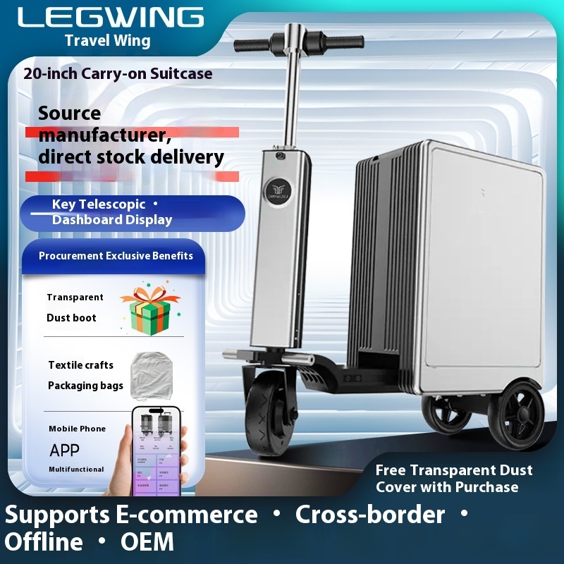 WINLEG Bluetooth G-Manned Remote Control Convenient Sports Style Luggage with Remote Control Riding Feature