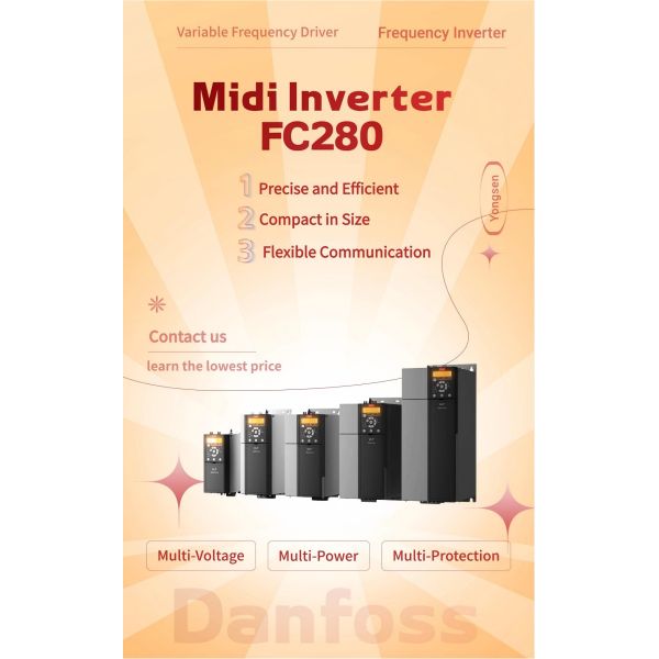 New Danfoss VLT FC280 VSD Frequency Inverter Converter AC Motor Variable Frequency Driver Supplier in China