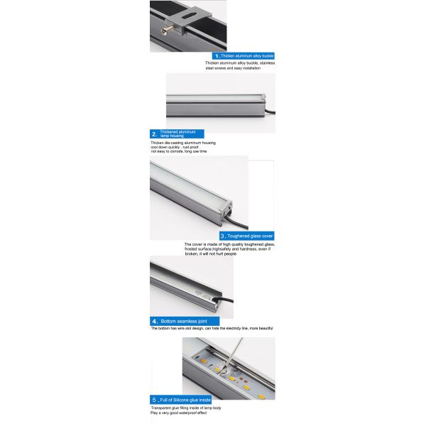 LED Linear light with outdoor waterproof exterior wall indoor living room ceiling 12V decoration Strip lights
