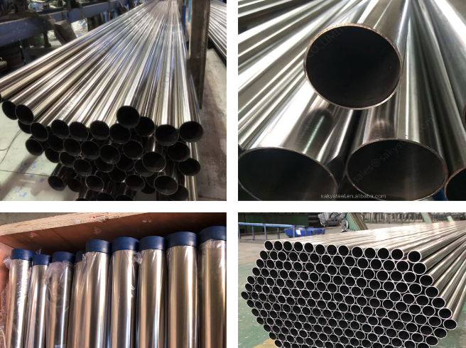 Length 4-6m Stainless Steel Pipe 304 Round Seamless Cold Drawn