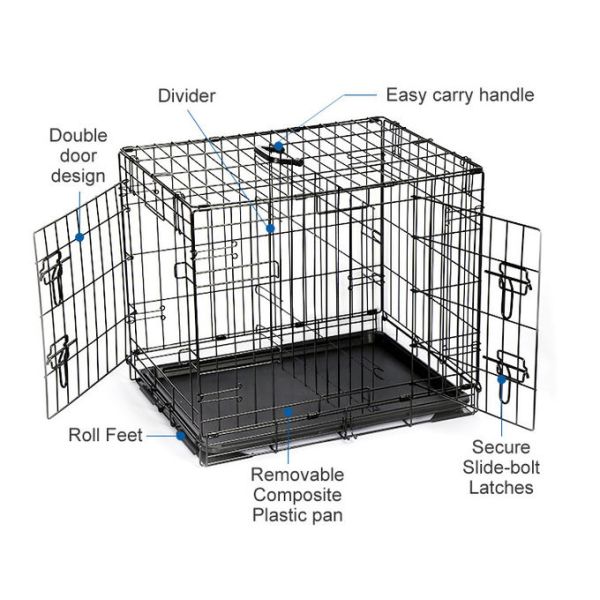 Galvanized Large Metal Dog Kennel Temporary Indoor 19 Inch Dog Crate