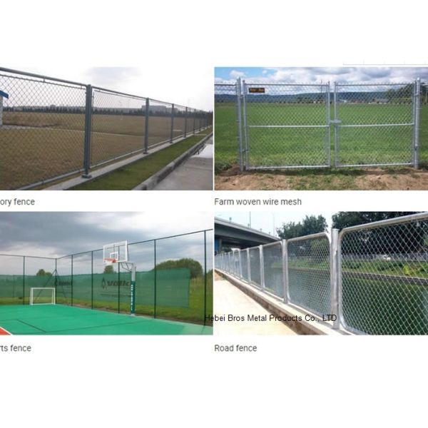 Hot Dipped Galvanized Steel Wire Fencing , Residential Metal Chain Link Fence