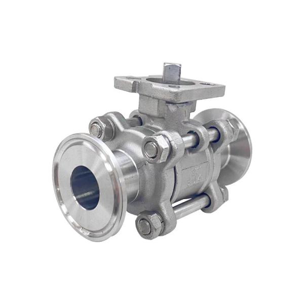 Oed Supported 3PC Sanitary Clamp Ball Valve for Oil Media and ISO 5211 Standard