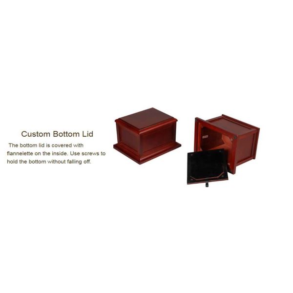 Cherry Solid Wooden Urns For Adult Male, Cremation Urns Eco-Friendly Wooden Casket Urn For Human Ashes Adult Female